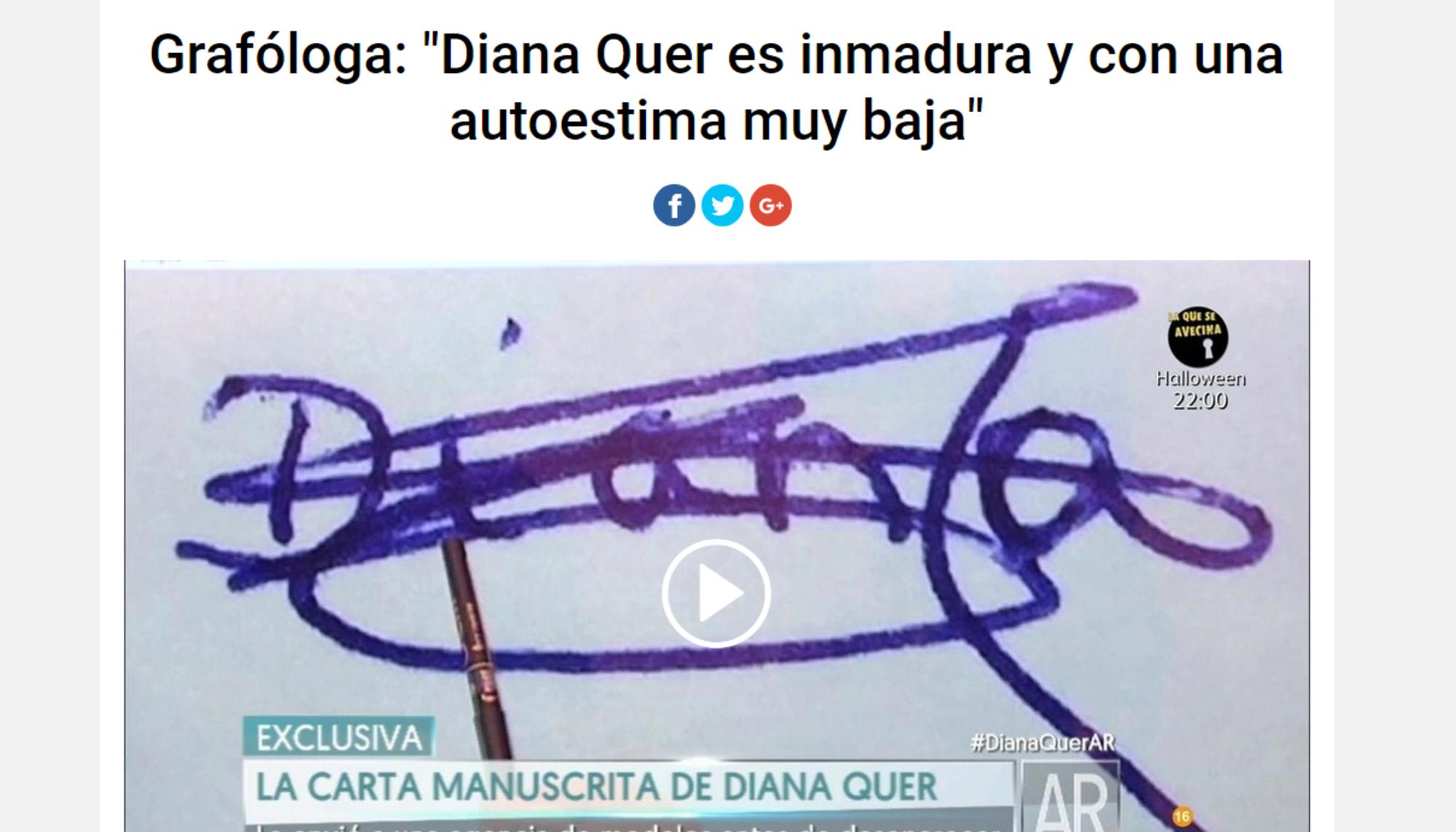 Diana  Quer y los medios de comunicación