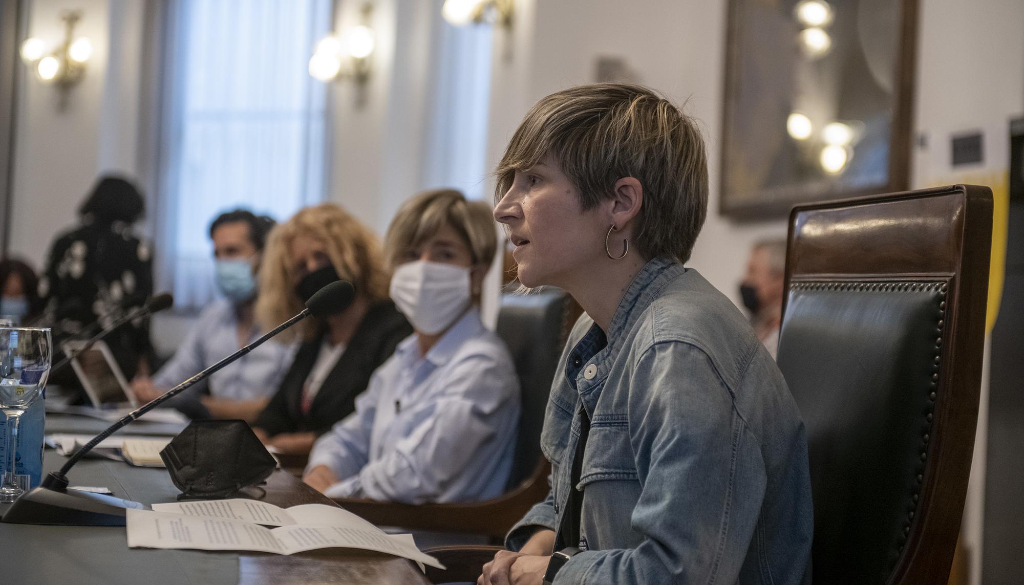 María Jauregui en la presentacion de la plataforma B-Egiaz 2