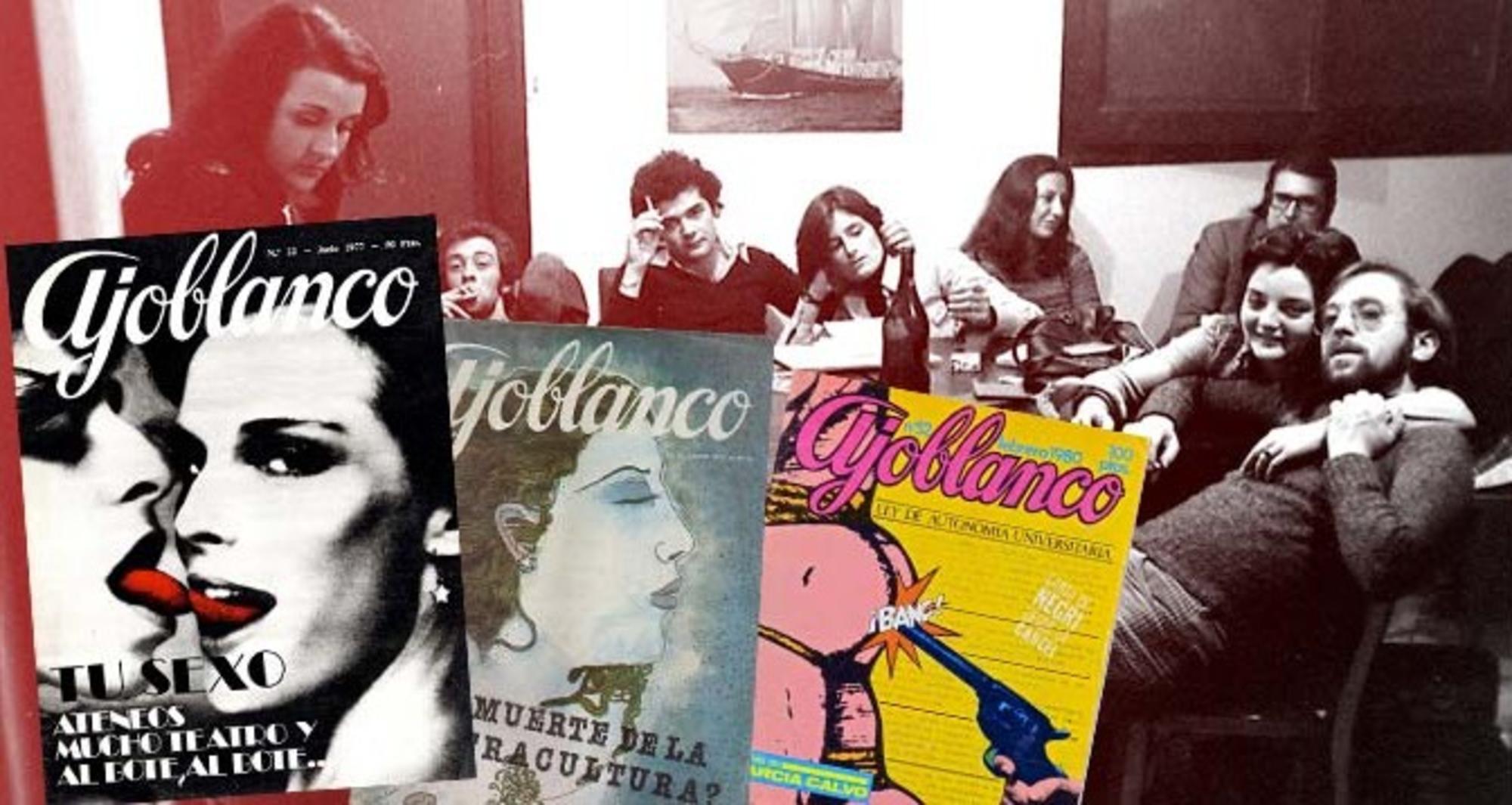 La primera redacción de Ajoblanco, 1973.